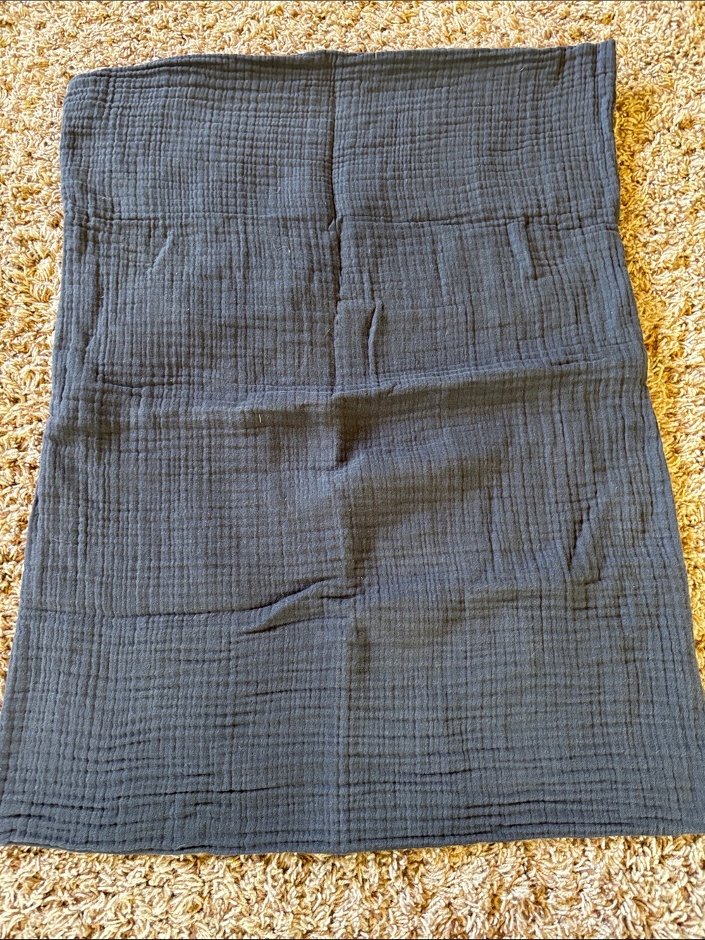 Quince Airy Gauze Organic Cotton Standard Sham Charcoal